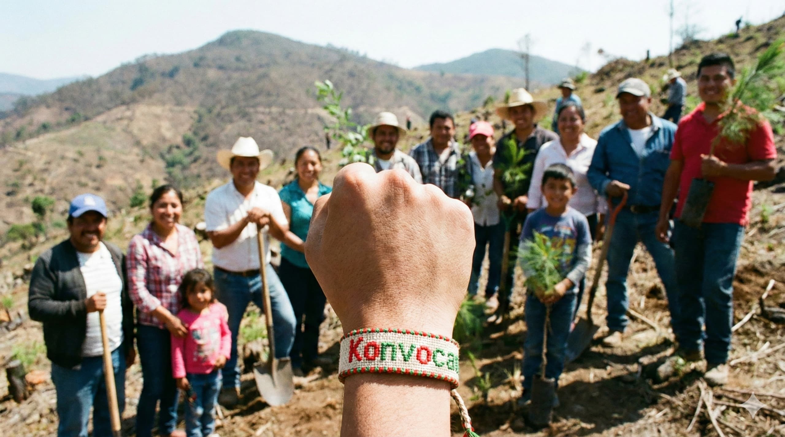 Personas organizando acciones en la comunidad
